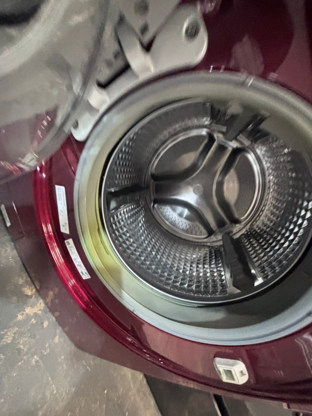>*Samsung steam ENERGY STAR washer 4.5 cu ft & dryer 7.5 cu ft set electric steam 220v front load stackable or side by side - sensor dry ,burgundy color #BGCPL2SET