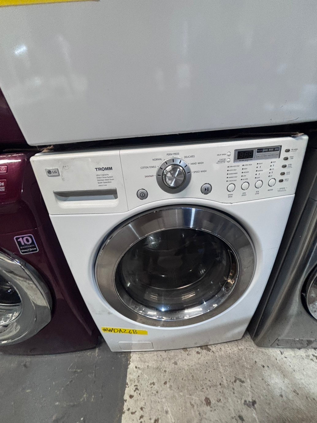 >*early July 4th special 🇺🇸LG washer & dryer set electric 220v front load stackable or side by side - sensor dry in white color #LG62BSET