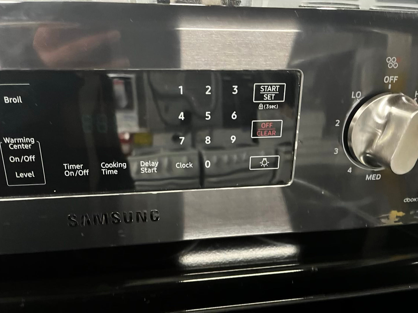 🎁Holiday Sale 🎄 Samsung electric 220v glass top range 5 burner Refurbished convection bake Broil self clean black stainless steel 30" #ER7P34B