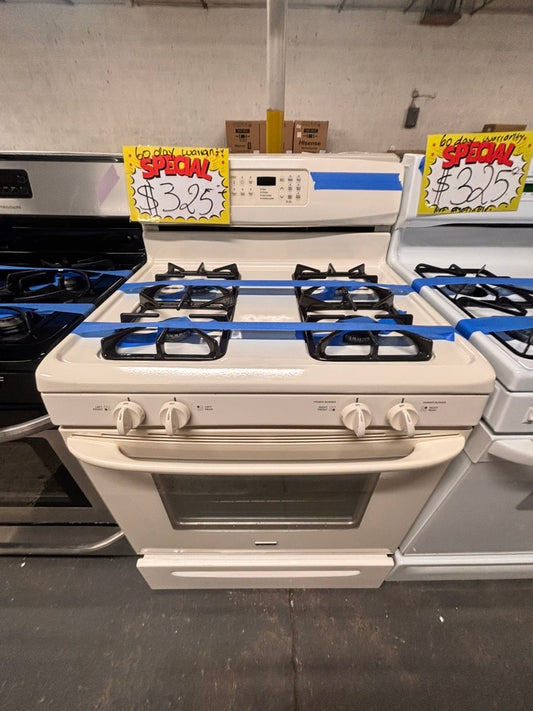 >kenmore range 4 burner bake  broil hi/lo  Self clean in off white used-Refurbished 30" #LC897B