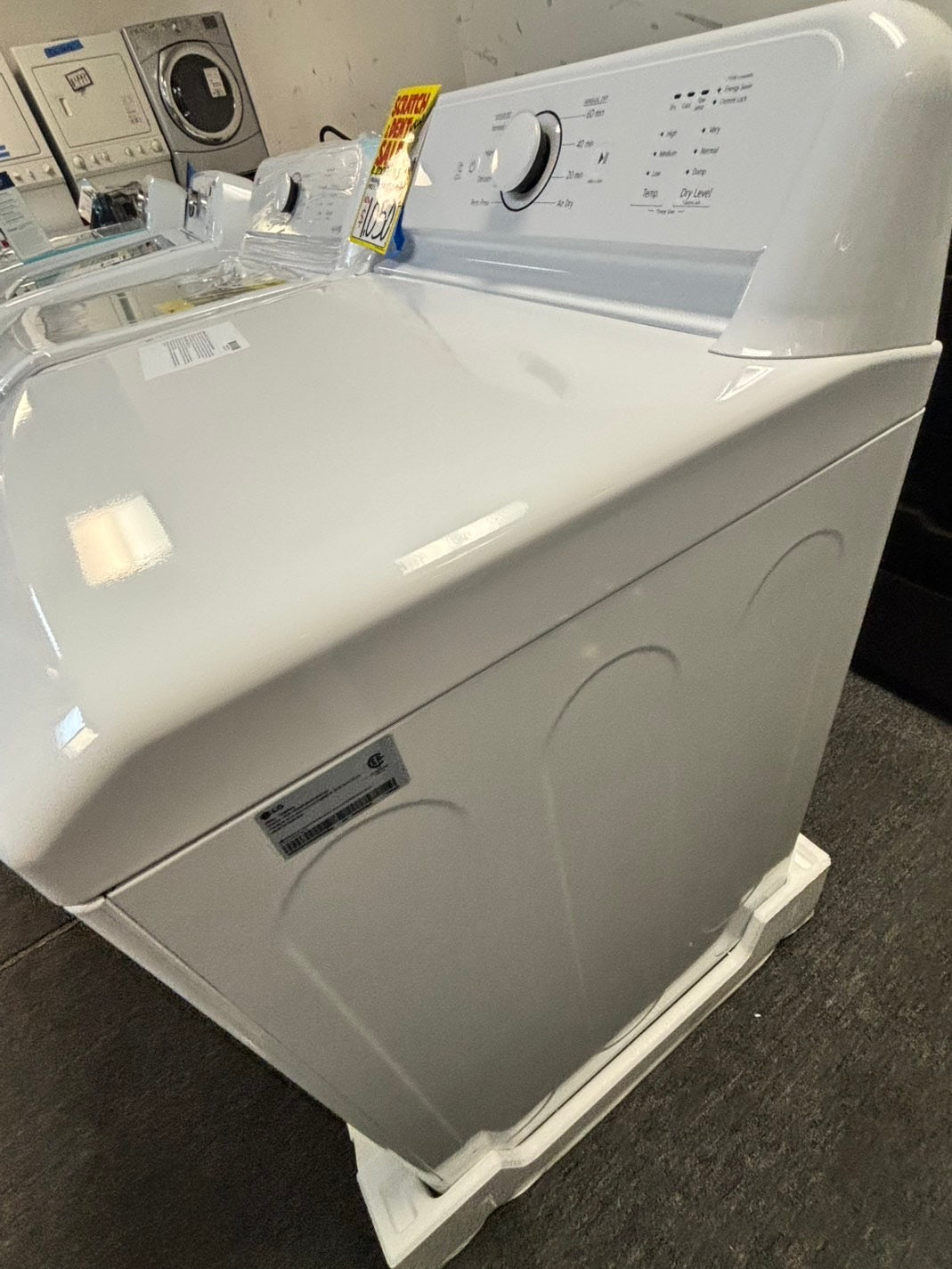 *Open box 📦 New S/d New LG Top load washer Stainless steel Drum 4.1 Cu.Ft And Electric dryer large capacity set 27” wide dark gray #WDLM41L