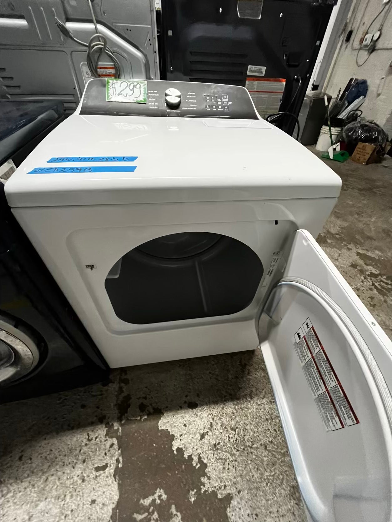 Whirlpool side x side extra large capacity electric 220v dryer   29” Refurbished #ED259B