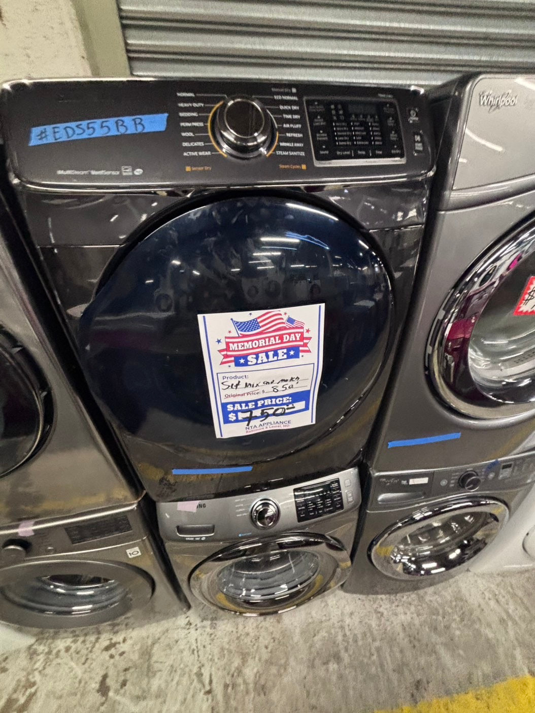 >>special Memorial Day🔥 mix & match Samsung gray washer 4.5cu. ft. Large capacity, & electric dryer set in great condition 27” stackable or side by side  used-refurbished  #SFL10BSET