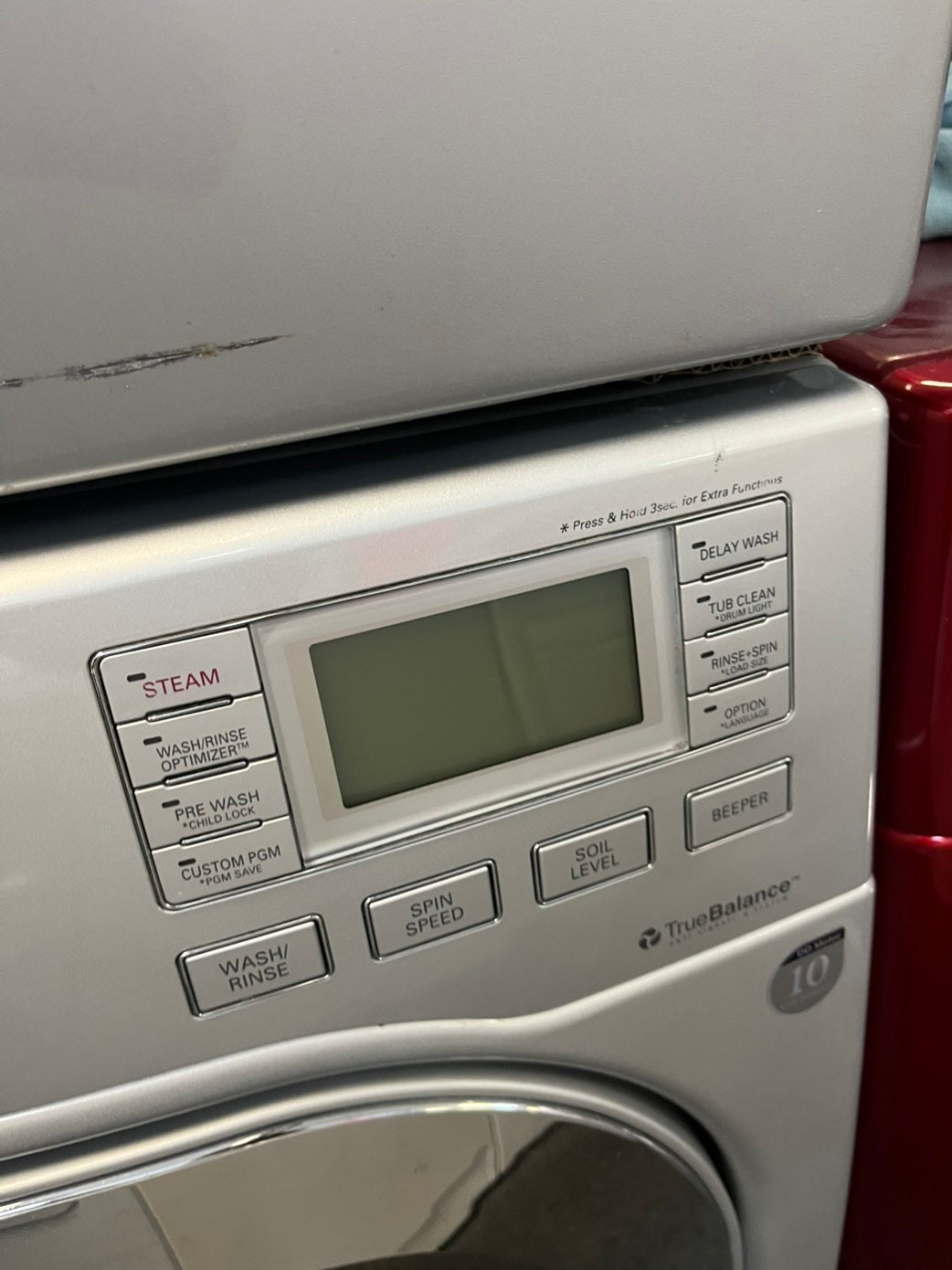 >LG true steam washer 4.5 cu ft & steam dryer 7.5 cu ft set electric 220v front load stackable or side by side Gray - sensor dry    #WFLHDR27L