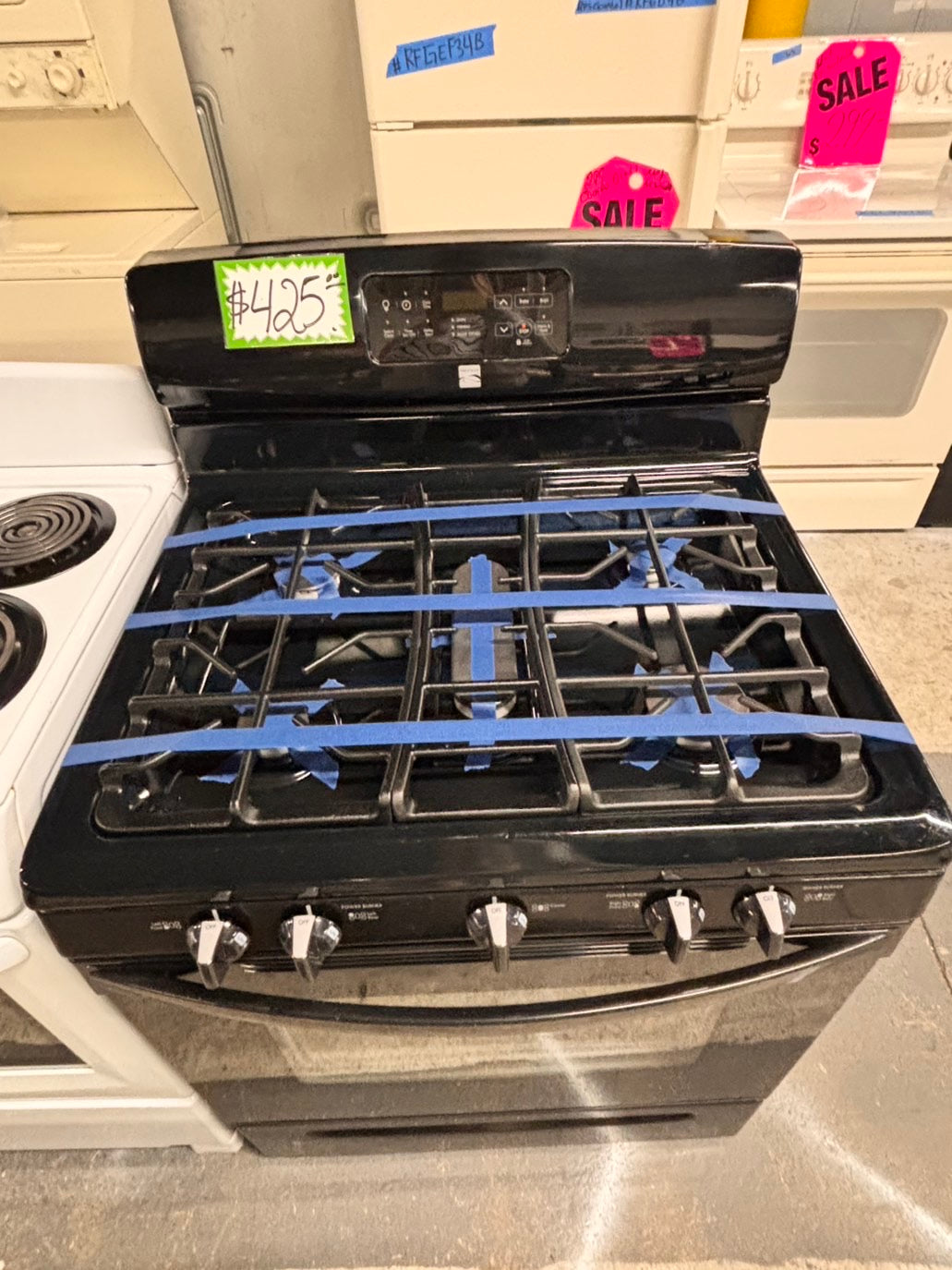 >special🎈kenmore  Gas range 5 burner convection oven bake broil self clean in  used-Refurbished 30” #GRF119B