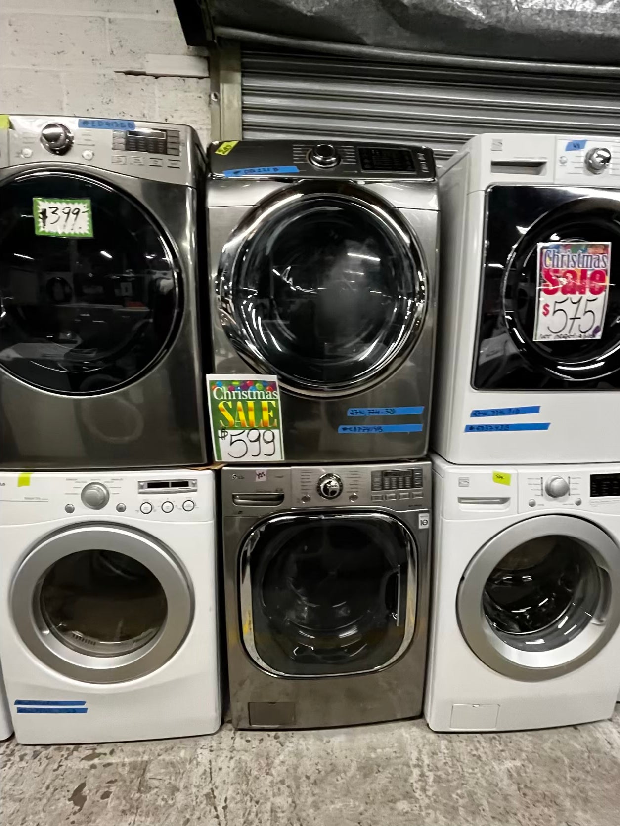 🎁Holiday Sale 🎄 GAS Mix & Match LG washer & Samsung dryer set front load stackable stainless steel 30" in Refurbished #ED77414B