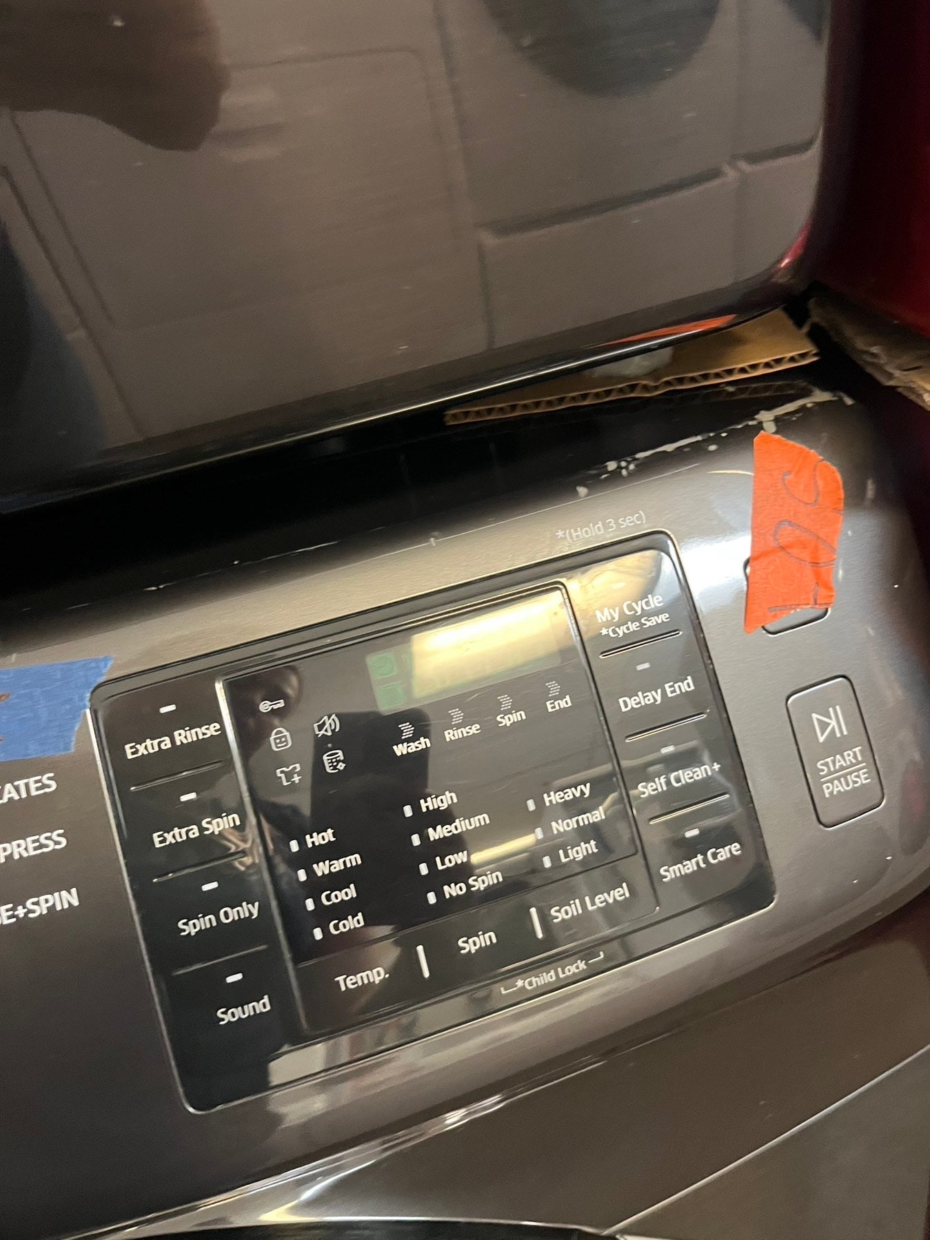 >Samsung steam ENERGY STAR washer 4.5 cu ft & dryer 7.5 cu ft set electric steam 220v front load stackable or side by side - sensor dry Black stainless steel #FWD45GL