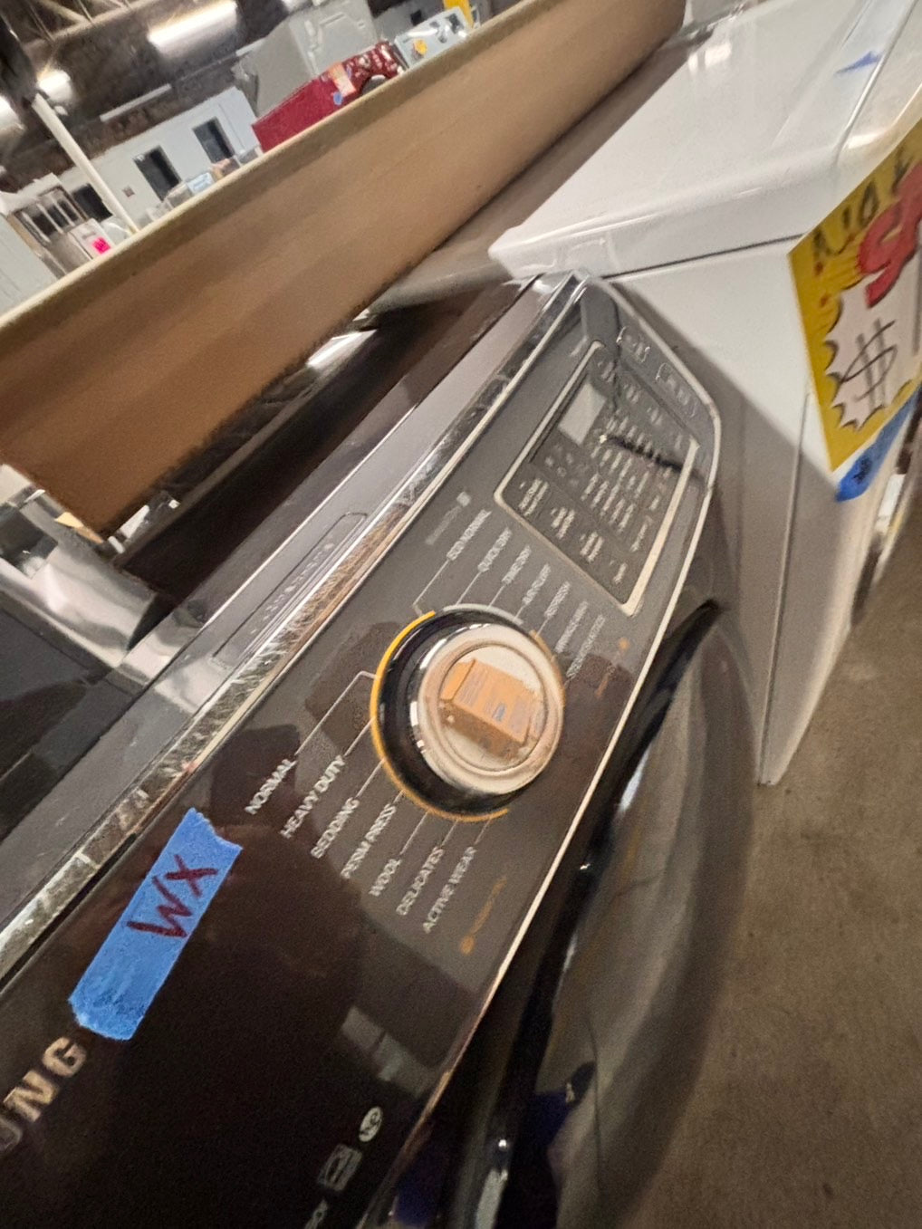 >Samsung Sensor dry steam electric 220v dryer front load stainless steel drum 7.5cu.ft. large capacity  27" dark gray  #EDS55BB