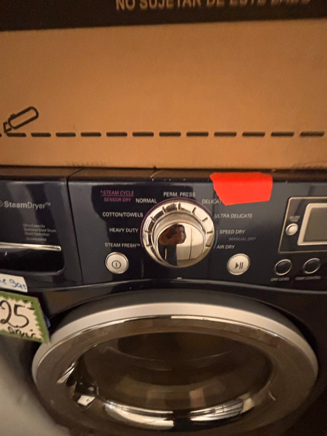 }} LG  front load stackable or side by side GAS steam dryer,  navy blue color  27"working 💯  with warranty #GDV6FRB