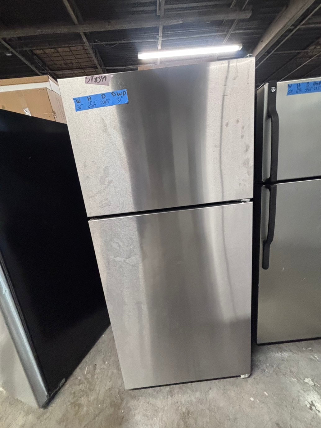 >*special🔥Whirlpool stainless steel top freezer refrigerator used-refurbished 30" #RFTY1BB