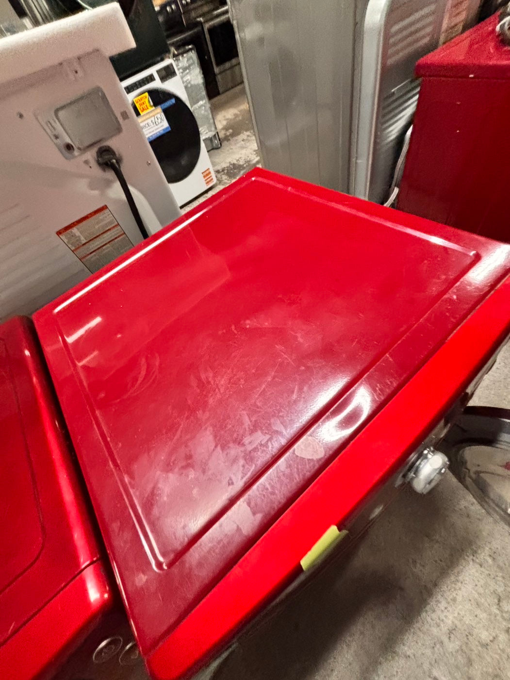 >special🔥LG sensor Dry front load stackable electric 220v dryer in red 27" #EDLAQ4B
