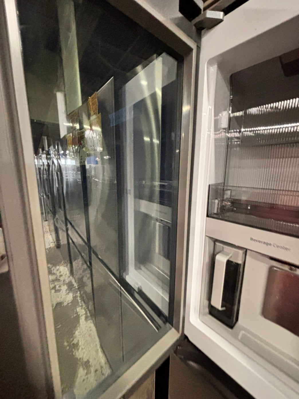 >special 🎈New open box (costumer return Samsung - Bespoke 23 Cu. Ft. 4-Door Flex French Door Counter Depth Refrigerator with Auto Open Door -#RFS3335YB