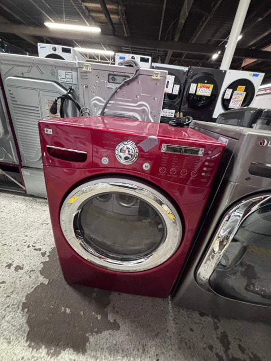 >special 🥳LG sensor Dry front load stackable electric 220v dryer in red 27" #EDLR58B