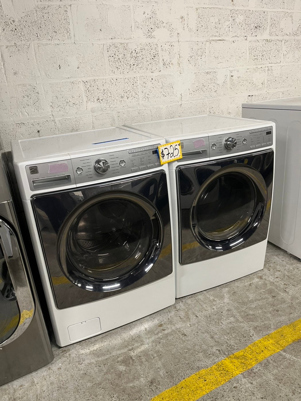 KENMORE front load washer and electric dryer set  stackable or side by side in white refurbished #KMFH23BB