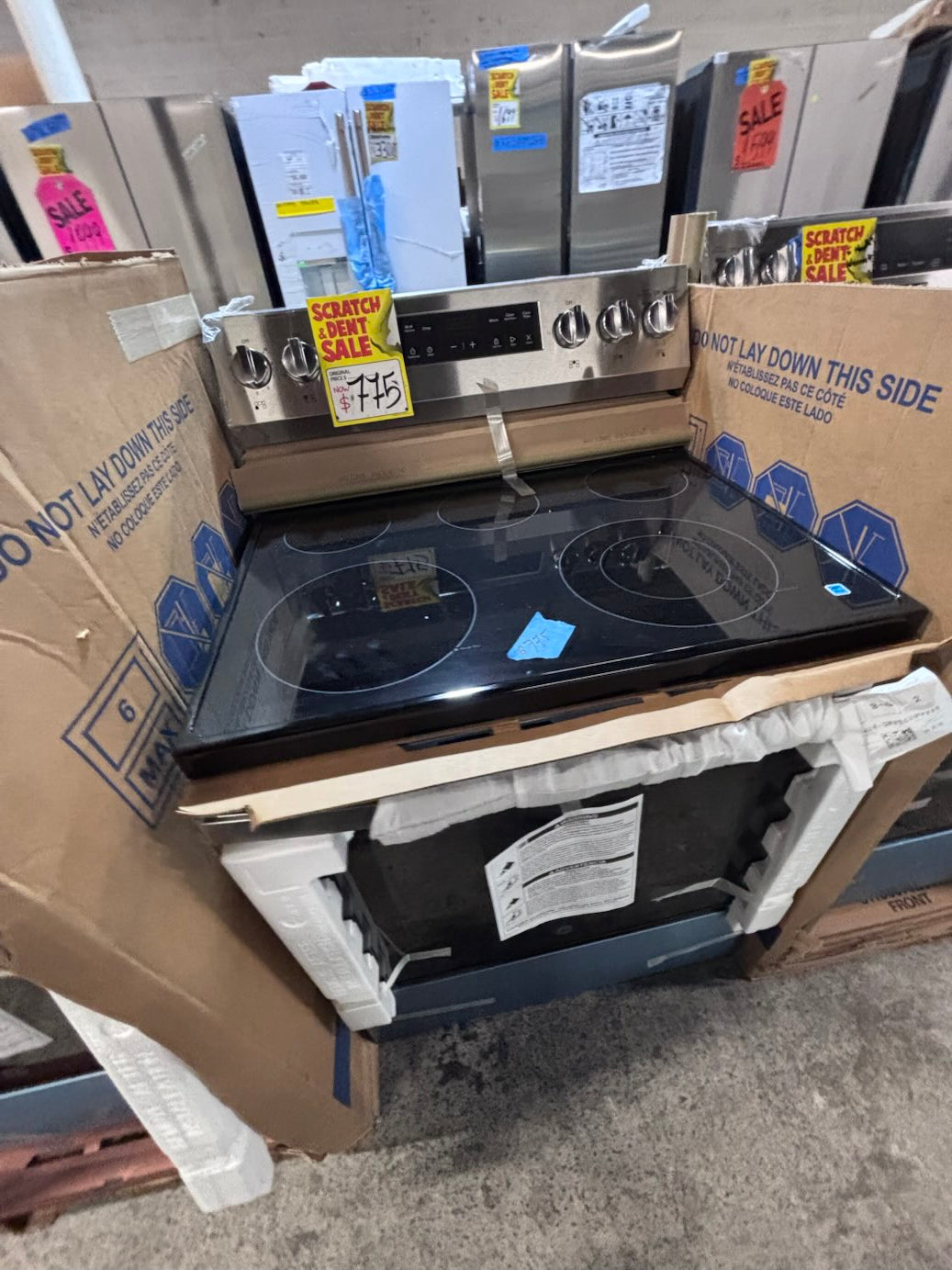 } new open box 📦 GE five burner stainless steel  ,bake broil , self clean #GES996B