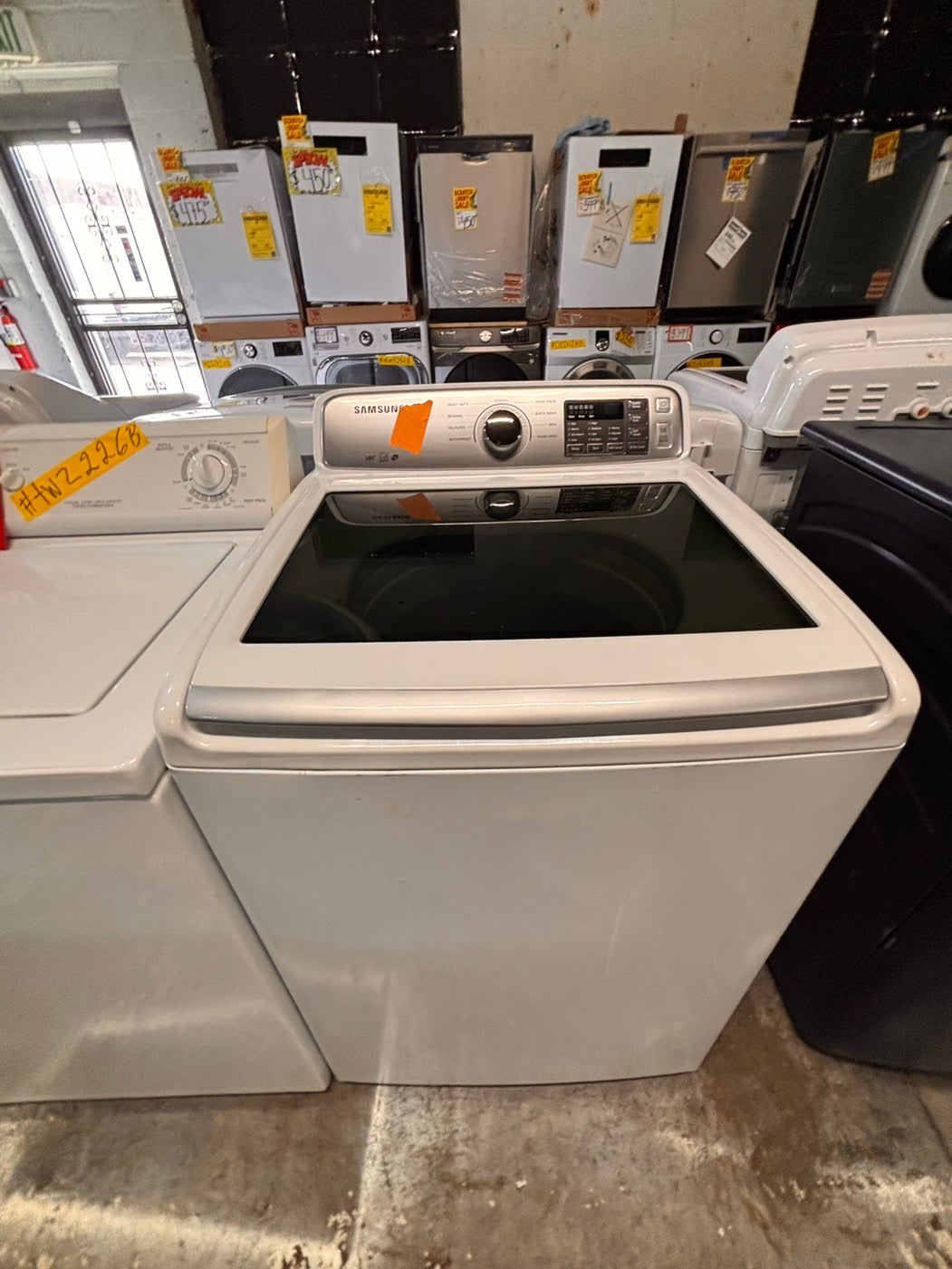 >*special 🔥Samsung white color , Top load washer  Large capacity stainless steel Drum used,refurbished #SAYZ882B
