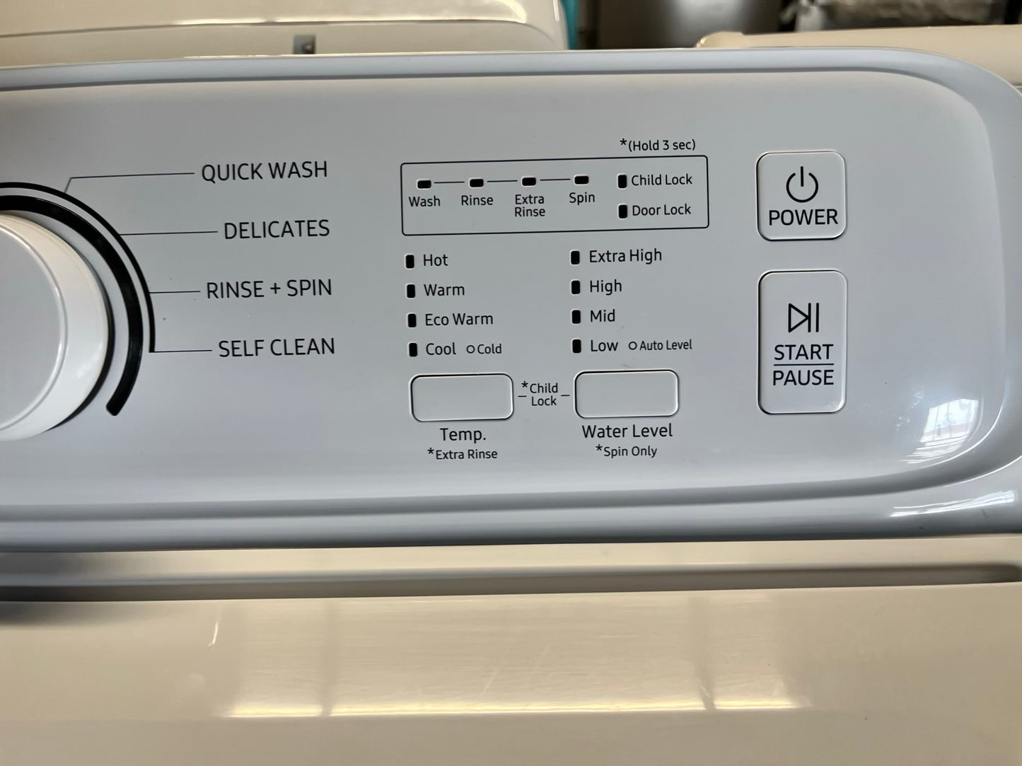 - Samsung Top load washer white with/agitator and stainless steel drum & electric 220v dryer -#W600VB