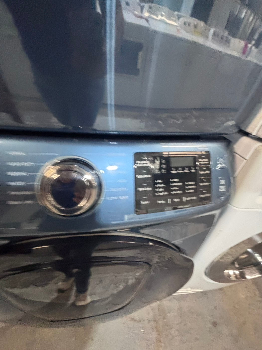 } special🎉samsung washer & dryer set electric 220v front load stackable or side by side - sensor dry in sky blue   #FLSK5SET