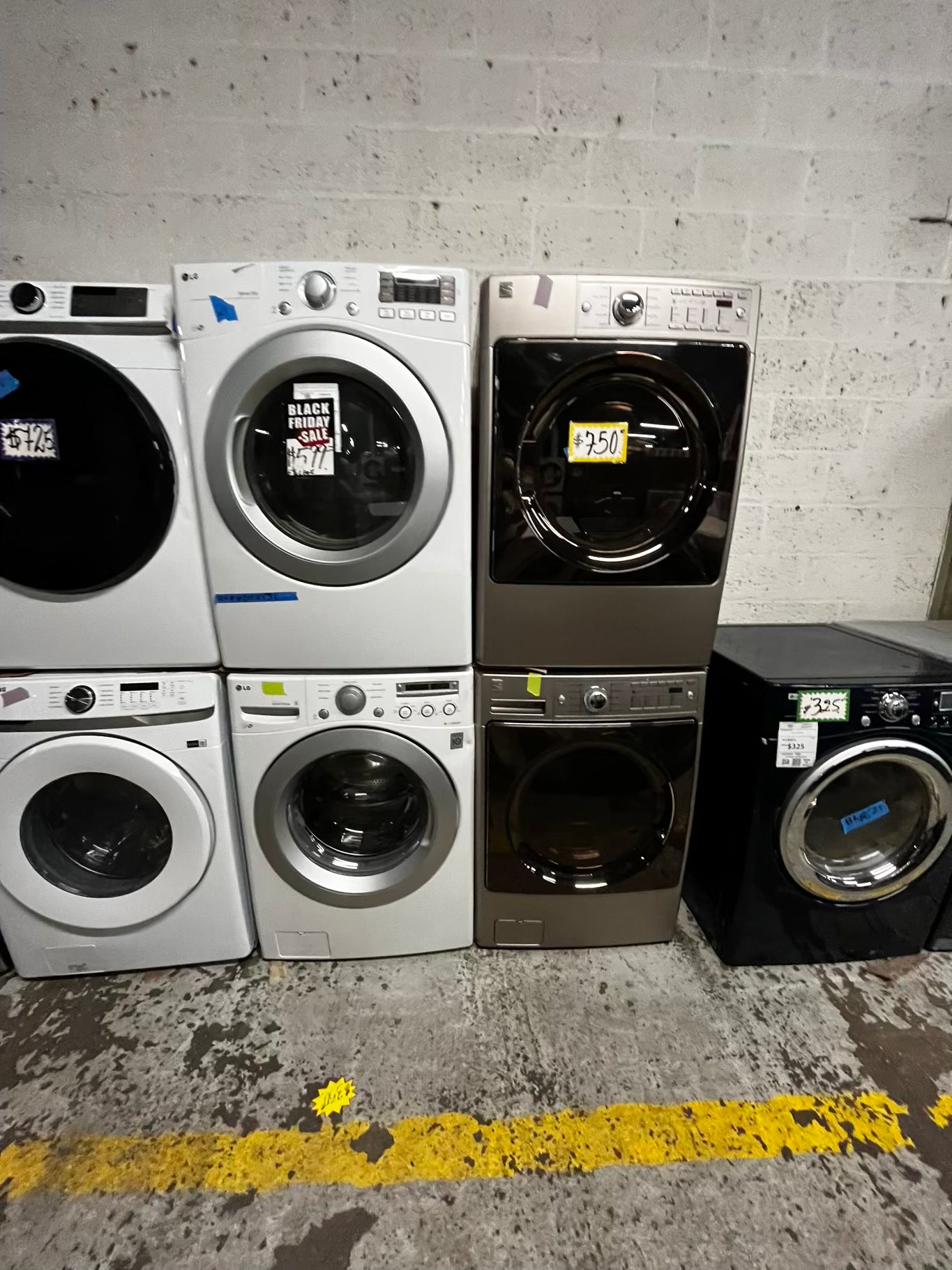 • Kenmore washer 4.5 cu ft & dryer 7.5 cu ft set electric 220v front load stackable or side by side - sensor dry He in champagne #WD9947PB