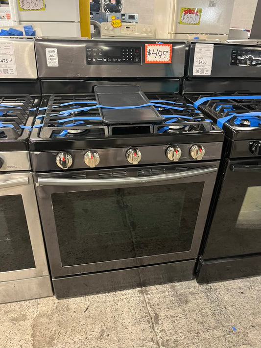 - Samsung range 5 burner convection roast bake broil dehydrate self clean slate 30" #GR902PB