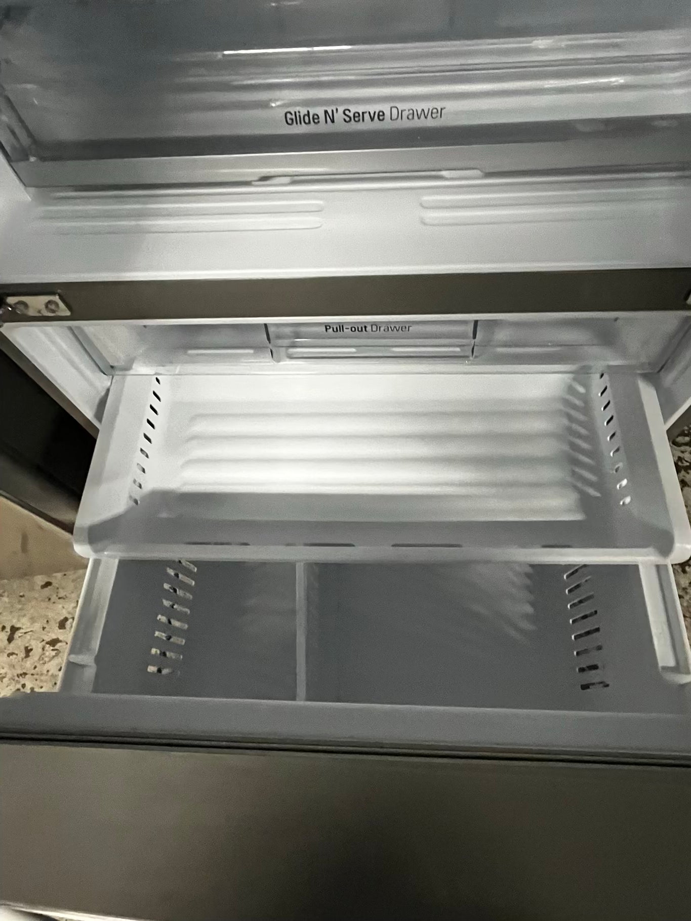 🎄 LG French door Refrigerator counter depth stainless steel w/ ice water dispenser 36" #RF79349B