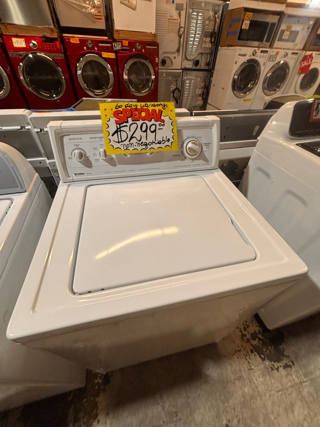 }}sale🔥🔥Kenmore Top load washing machine w agitator 27" in good condition,working 💯 with warranty ! used-Refurbished #TKW17TB