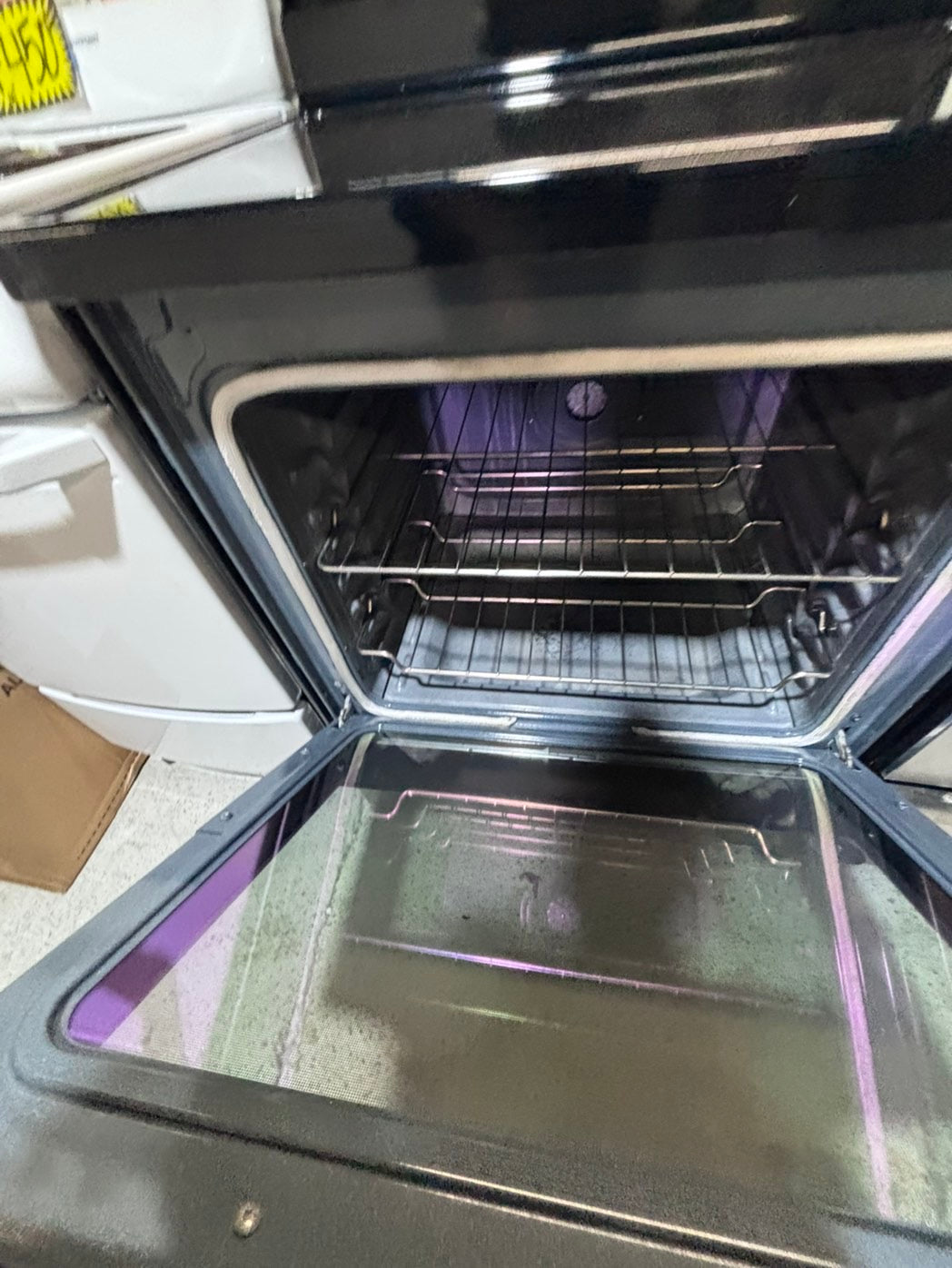 >*whirlpool electric 220v glass top range 5 burner  bake Broil roast convection oven  self clean stainless steel 30" Refurbished #EW55SPB