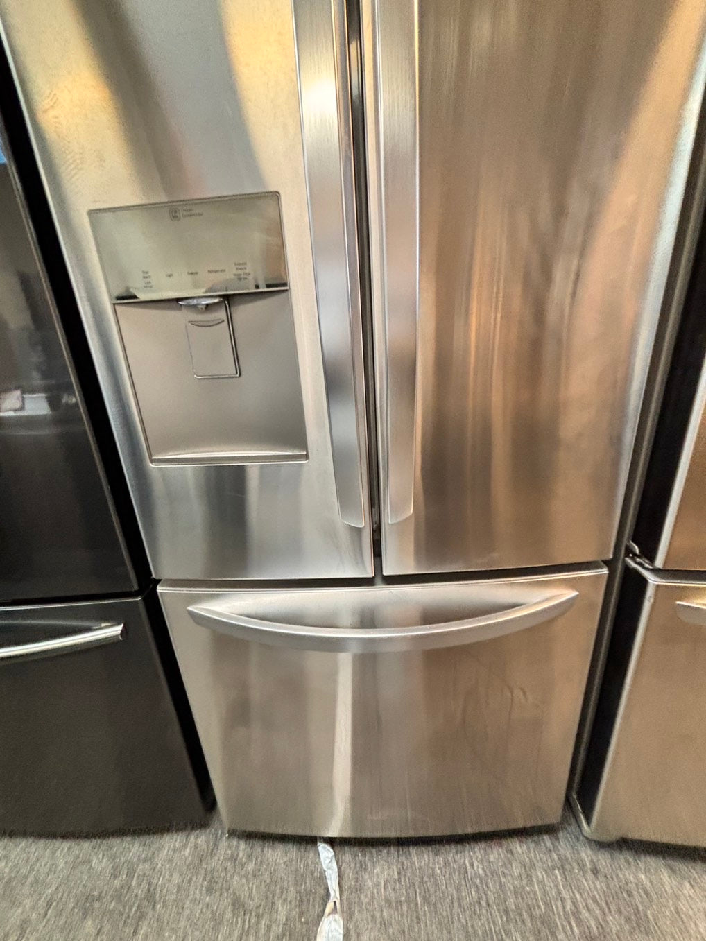 > LG 30” wide French Door Refrigerator in Stainless Steel with ice maker inside used-refurbished # RF33D2BB