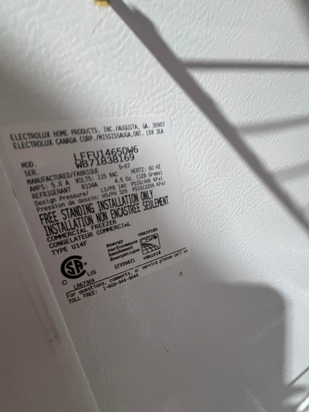 >>special 💥Frigidaire up-right freezer white 14.cu.ft Refurbished-used #FKUP14B