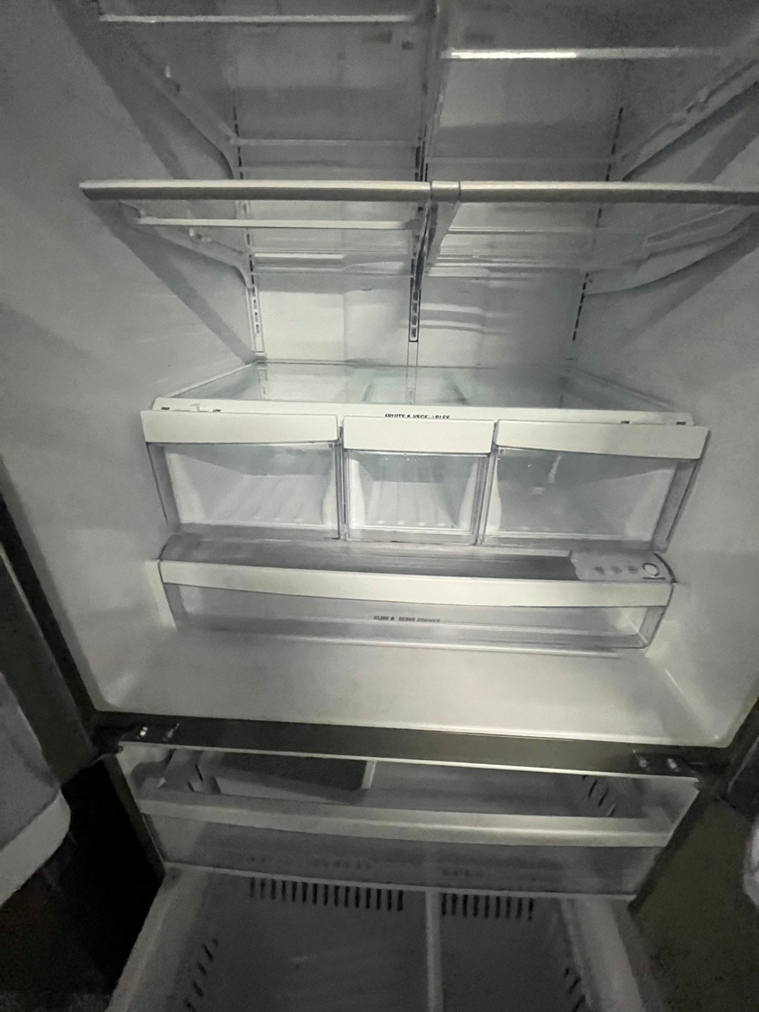 🎁🎄Holiday Sale‼️Lg 33” french doors refrigerator stainless steel w/ice & water dispenser inside  used refurbished #KNM27BB