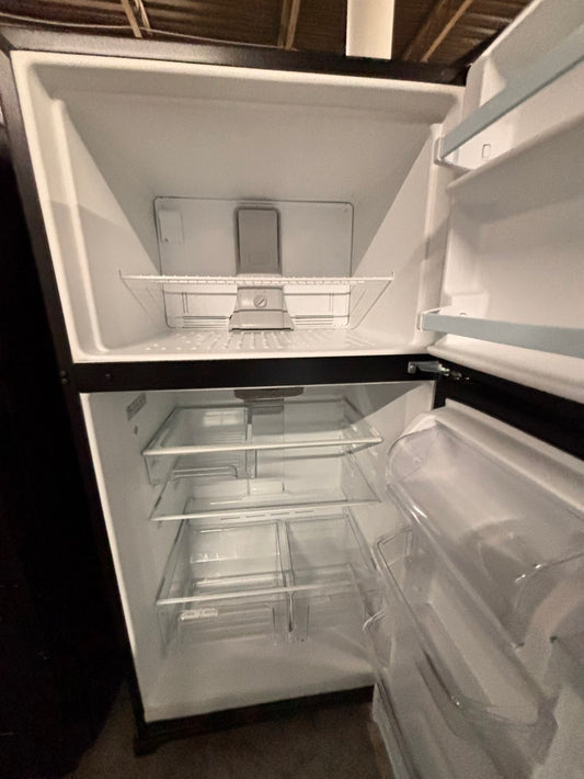>whirlpool 33” Top freezer fridge  ,black used-refurbished #RFTT1B