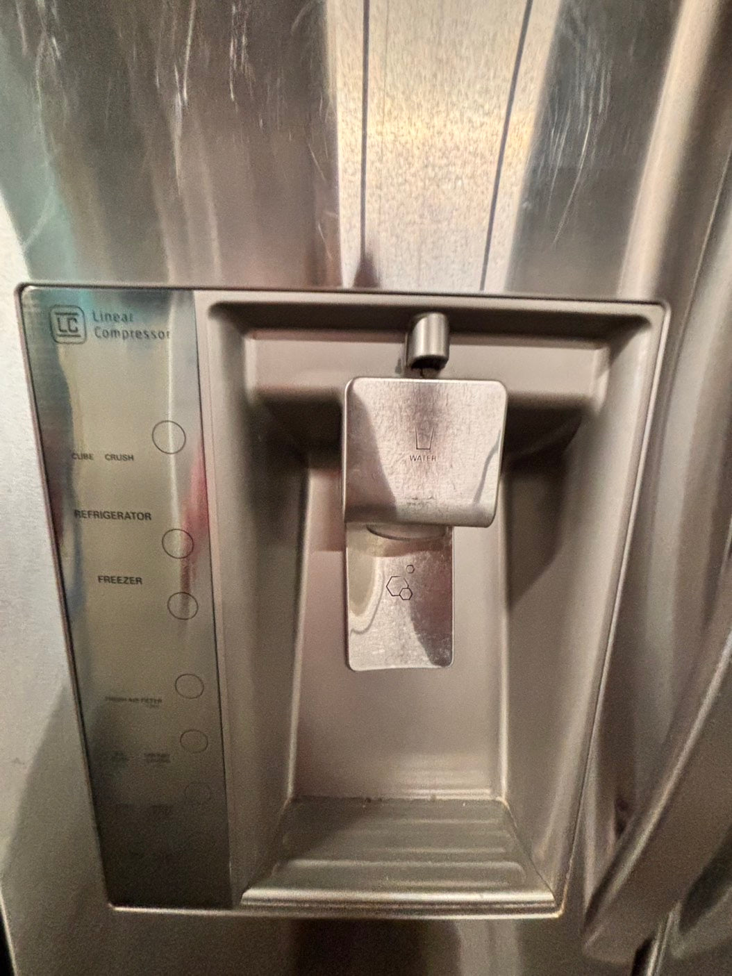 >sale🔥LG  French door Refrigerator counter depth stainless steel w/ ice water dispenser great condition 36" used-refurbished #KVAW24B