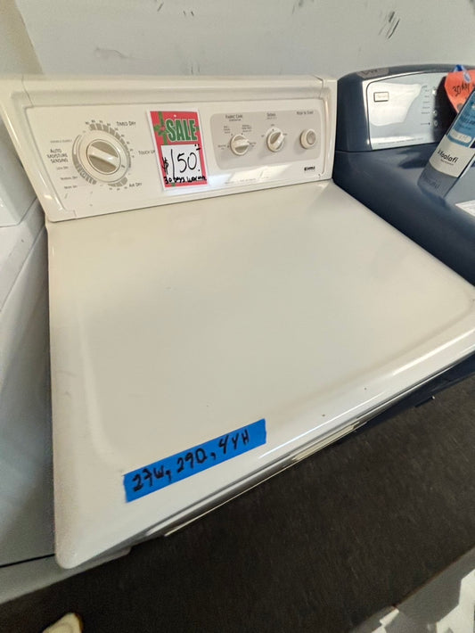 *🎄🎄Christmas sale 🎅 Kenmore off white -top load electric  dryer side by side large capacity 27" Refurbished -used  #EDK9DL