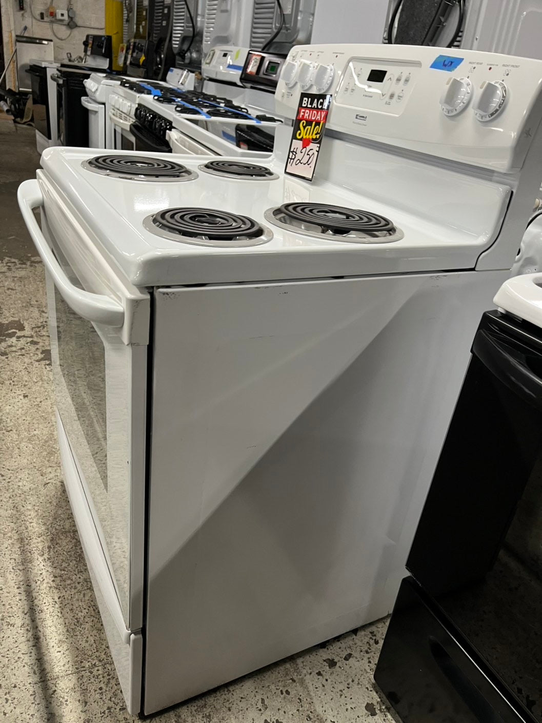 🔥Black Friday sale‼️ Kenmore electric coil range 220v 4 burner bake broil hi/low white   30" #EL56BAB