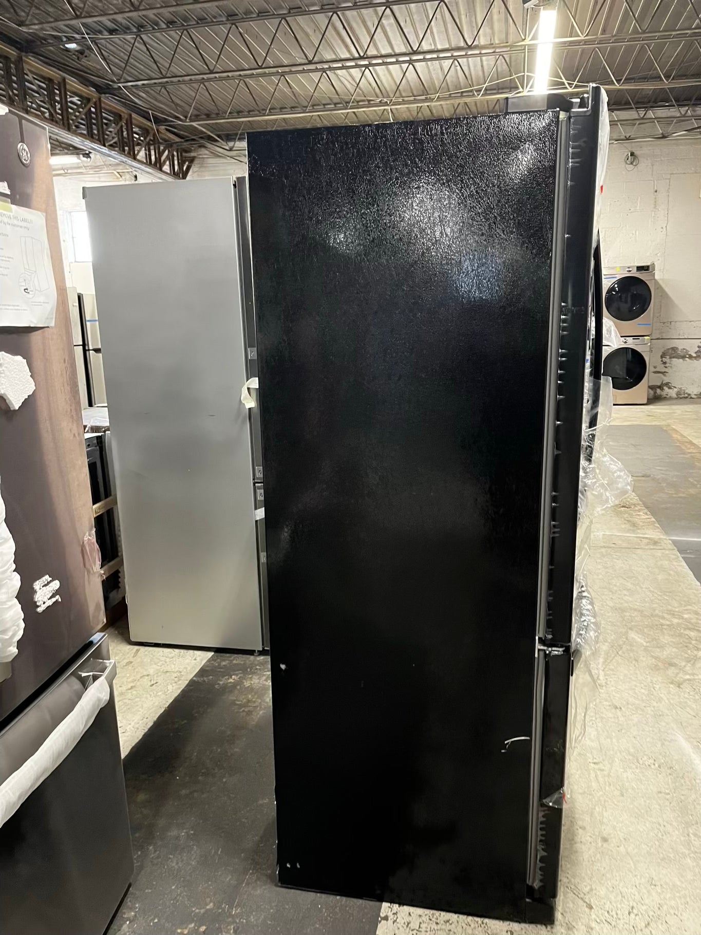 ~ ⚡️ Black Friday 🎉 Open Box 📦 scratch & Dent 36 in. 20 cu. ft. Counter Depth French Door Bottom Mount Refrigerator in Black with Elevated Deli Drawer Stock number #RF10934AB