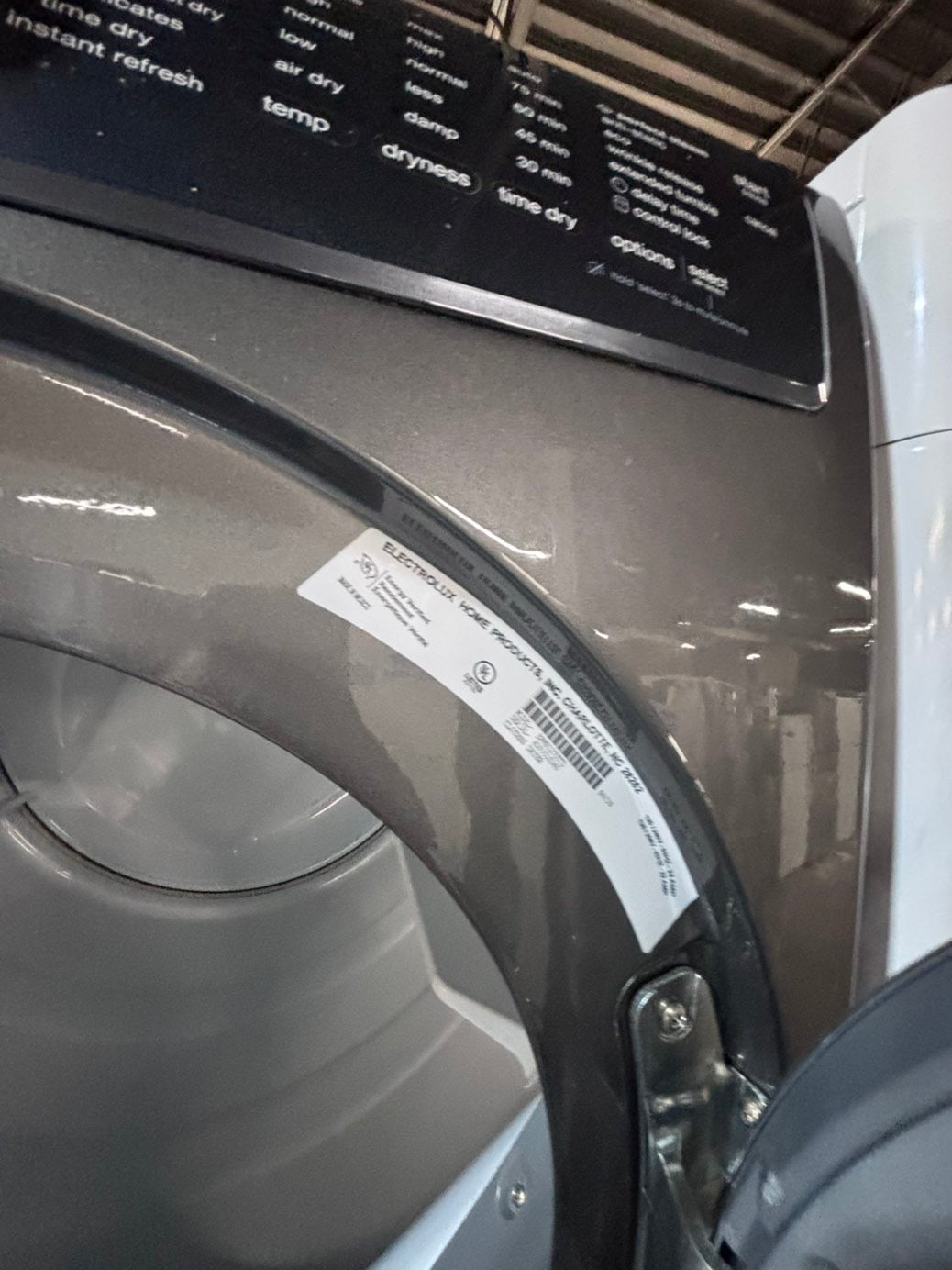 >* special 🔥Electrolux large capacity washer & dryer set electric 220v front load stackable or side by side - sensor dry in gray  #ELR9SET