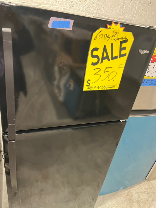 💫🥳 whirlpool black top freezer refrigerator  used-refurbished 30" #RFWH39B