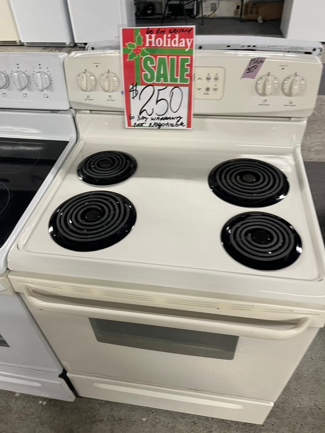 🎁🎄Holiday Sale‼️ kenmore white off  electric coil top electric range coil 220v 4 burner Refurbished in bake Broil self clean 30" #ERCC42B