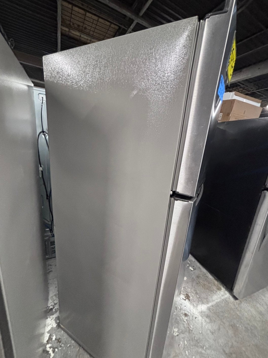 >*28” whirlpool top freezer fridge stainless steel  used-refurbished #FFSA3RB