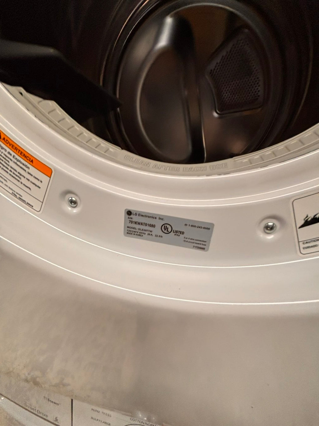 } } special🔥LG washer & dryer set large capacity,electric 220v front load stackable or side by side - sensor dry , working 💯 with warranty ! in white color used,refurbished #LGWW94SET