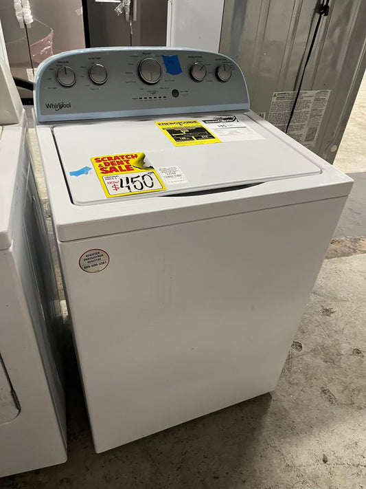 - Open Box | scratch & dent whirlpool top load washing machine w/ agitator large capacity 27" 4.0 cutt #W668CB