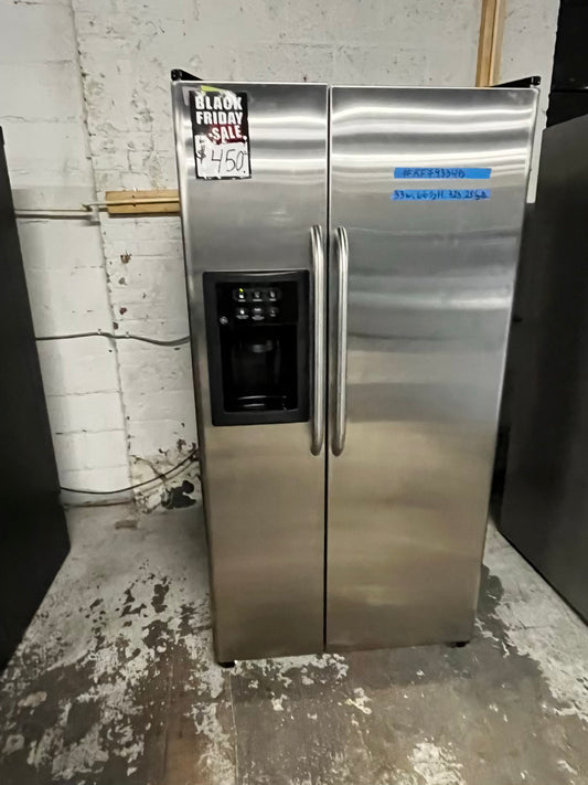 * 🎉 Black Friday ⚡️ GE side by side Refrigerator stainless steel w/ice water dispenser 33” #RF79334B