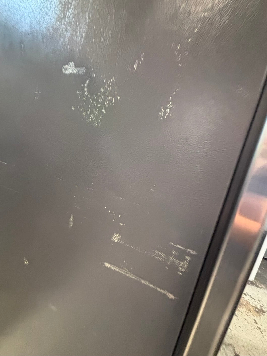 } GE Side x side  36”x 69”h x 29depth ,Refrigerator slate  with ice maker & water dispenser /. 36” 26cu.ft  working 💯  with warranty  used-Refurbished. Item number  #RF26Z14B