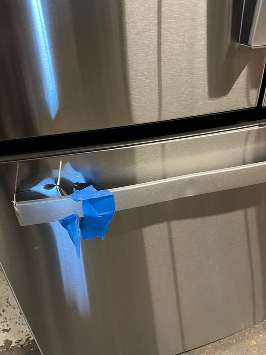 Open Box 📦 GE French Door Refrigerator stainless steel w/ice maker & water dispenser inside - Item number #RF624TB  33” ino