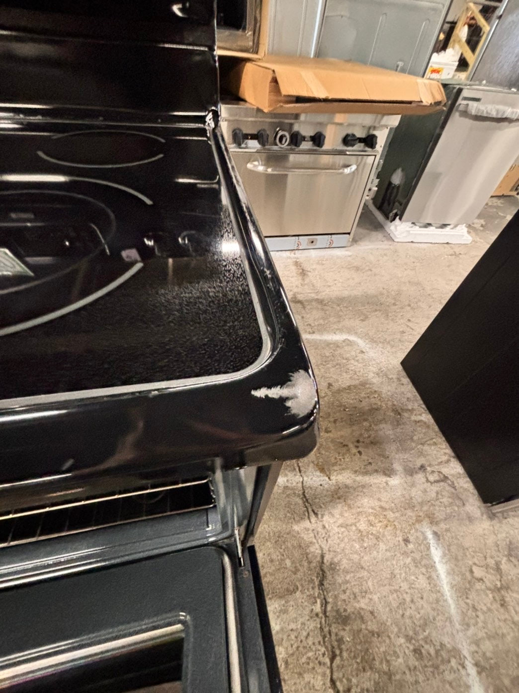 >special💫kenmore  Glass Top electric stove  bake /broil,Self clean 30” 4 burner ,black  color,     used-Refurbished   #KESC99B