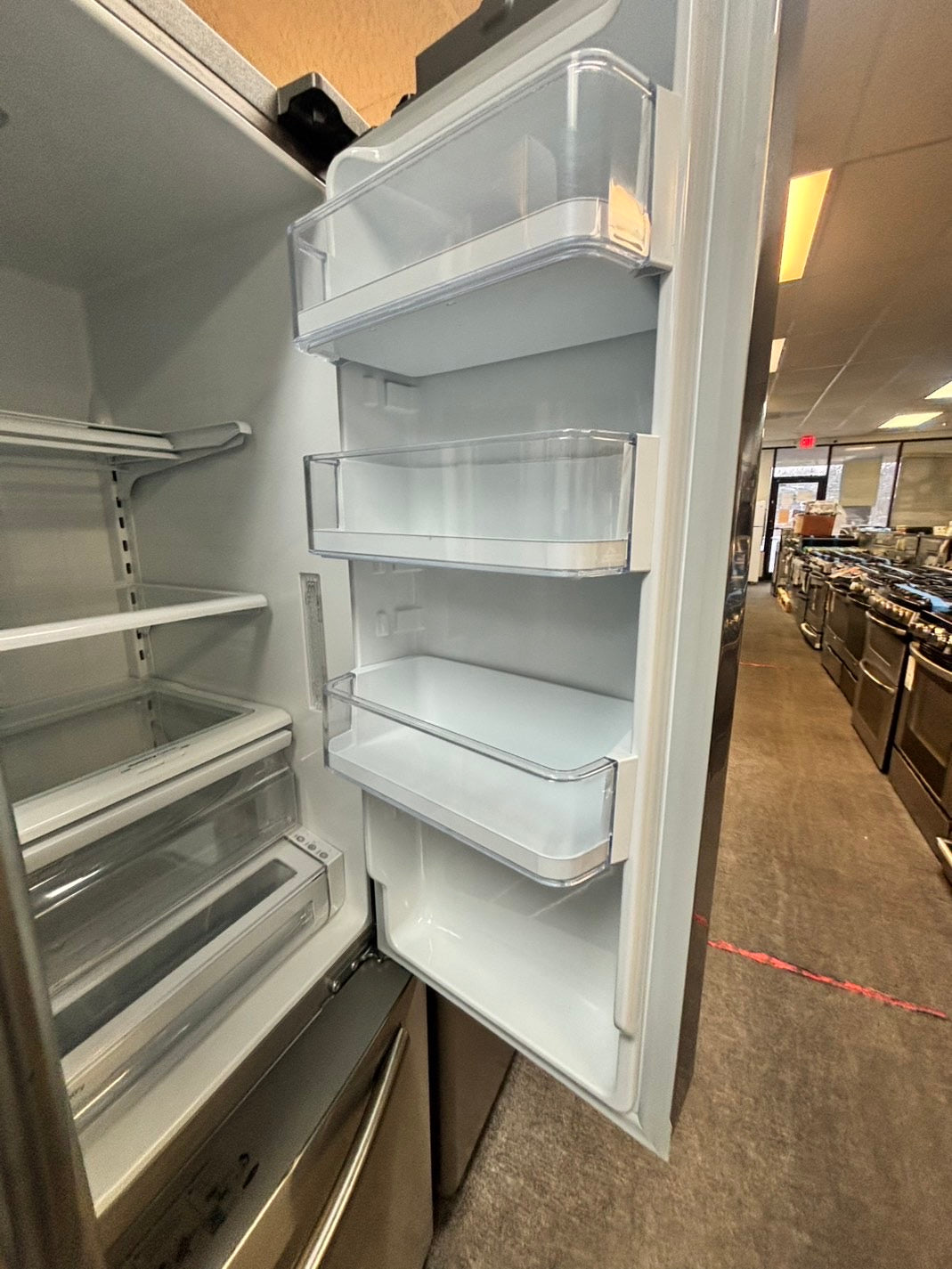 * Samsung French door Refrigerator stainless steel w/ ice water dispenser 36" counter-depth  #RF60CL