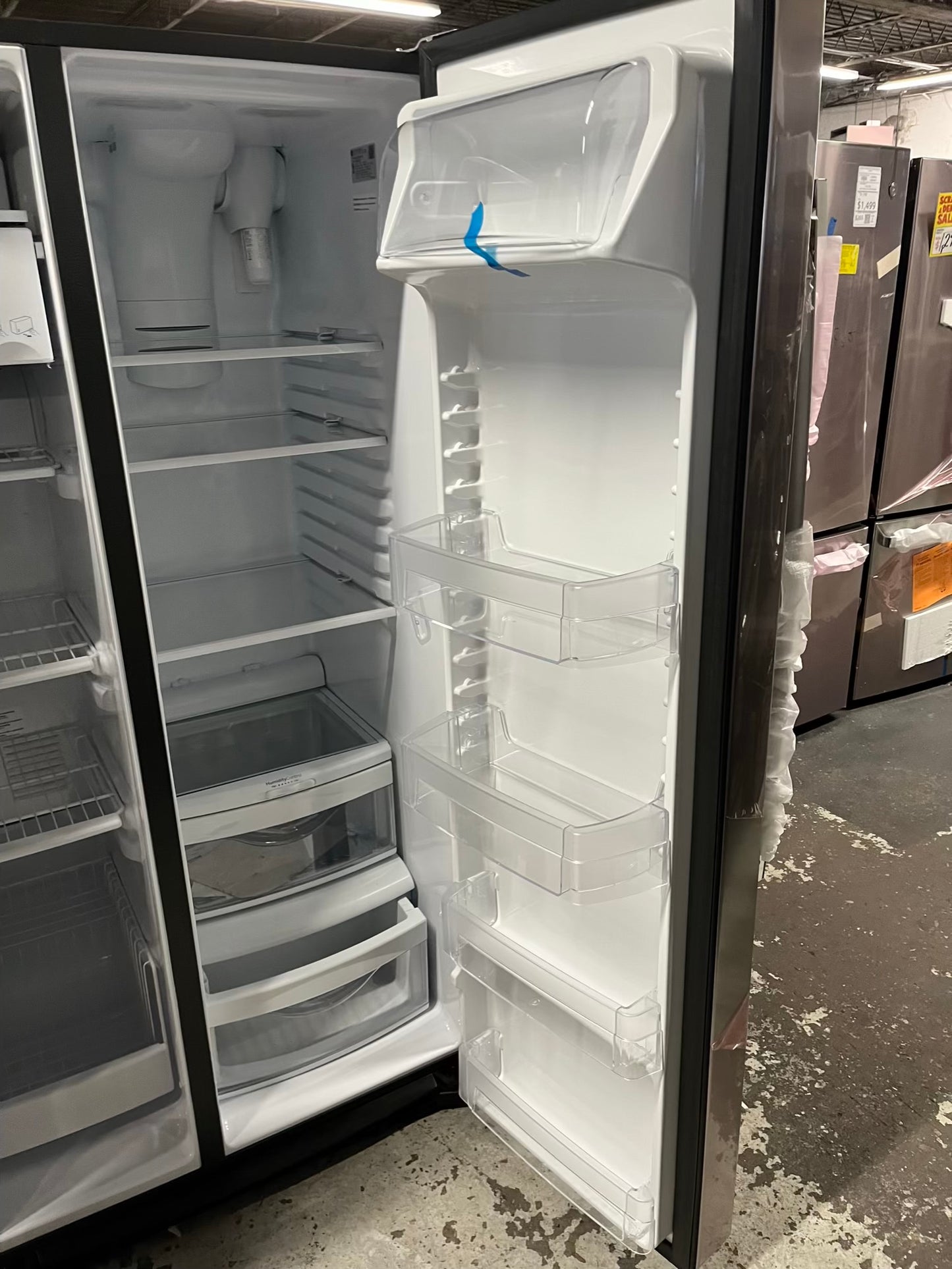Open Box 📦 GE Side x Side Refrigerator stainless steel w/ice water dispenser  - Item number #RF631KB  36” in