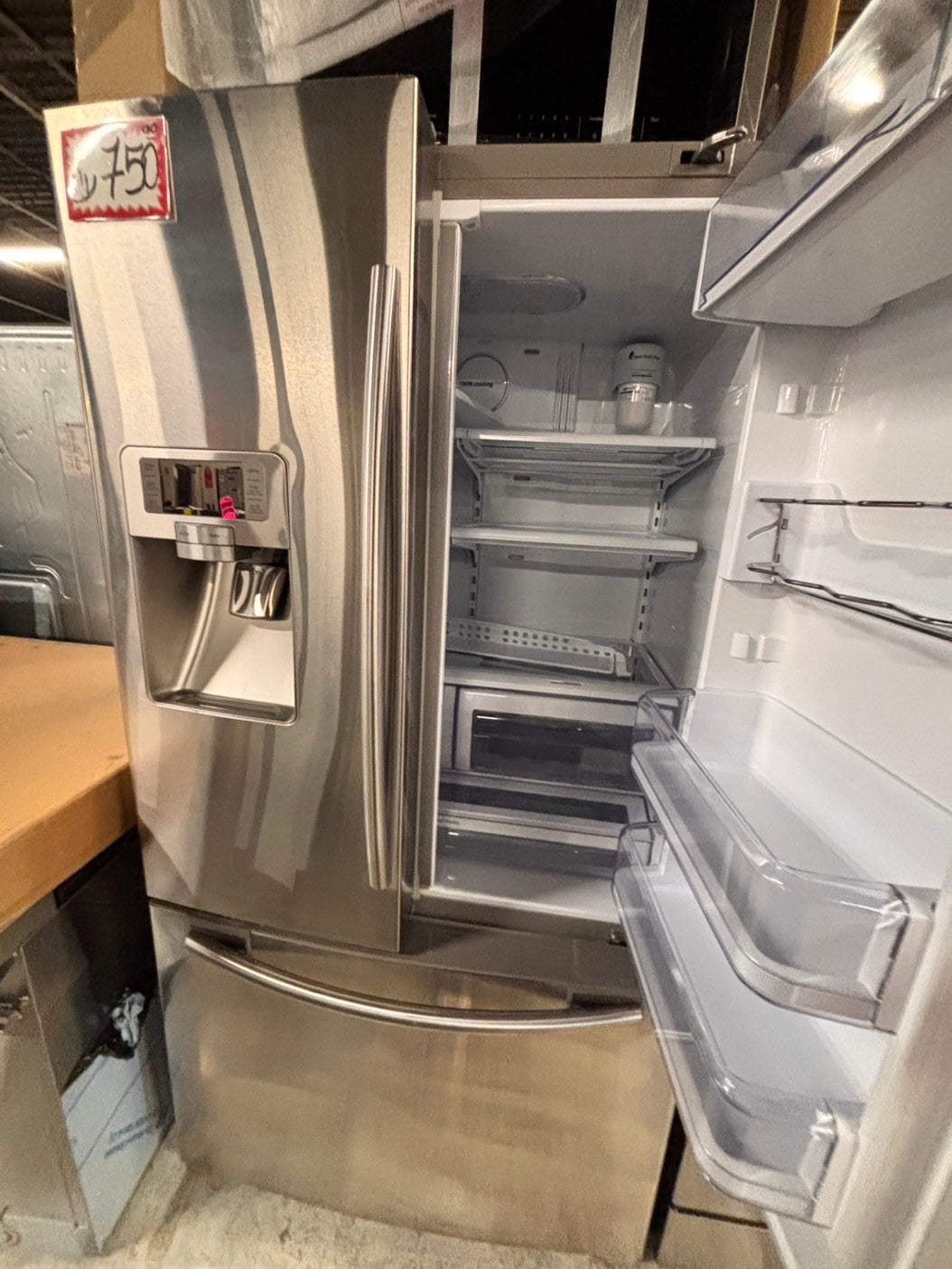 >Special 🎈4pc. Samsung Combo used refurbished -counter depth french door refrigerator Samsung 36” w/ice maker & water dispenser gas range  five burners ,new open box over the range microwave & new open   dishwasher.  #RFZ324CB
