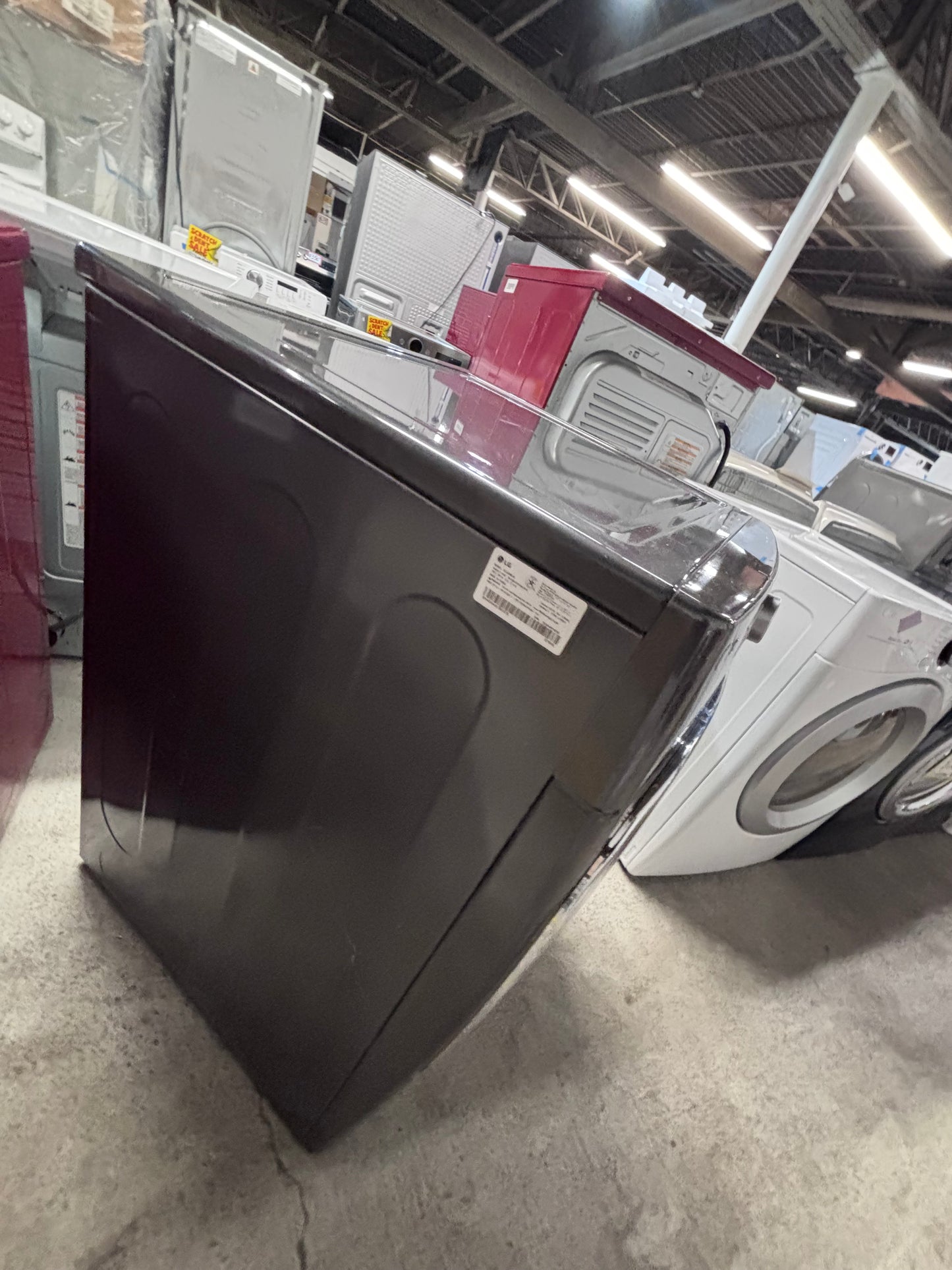 >>LG gas steam Dryer 29” mega capacity -gray front dark stainless steel drum large capacity 8.2cu.ft used- refurbished #GL55D8B
