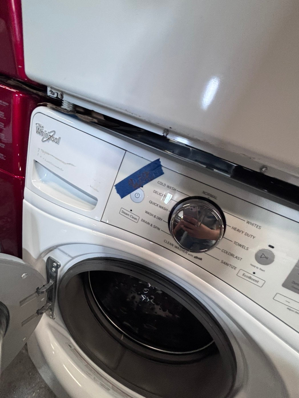 >*early July 4th special 🇺🇸whirlpool set electric 220v front load stackable or side by side - sensor dry in white color #ESSGEY2SET